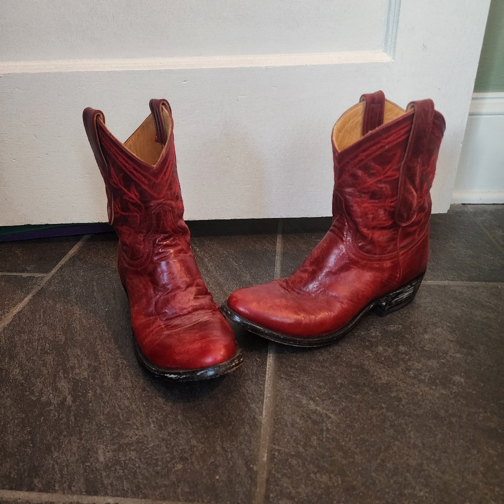 Old Gringo Red Short Cowgirl Boots - Picture 6 of 6